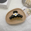 Frosted black flower-9.5cm