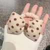 Beige polka dot knot