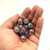 Ice crystal luminous gold powder drop beads-grey