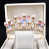 G-016kc gold crown with beads