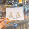 Silver bow earrings / 925 silver