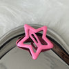 Pure color star bb clip-deep pink