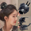 Black mesh bow