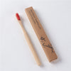 Card box packaging red medium hardness bamboo toothbrush