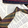 Coffee green pinstripe tie hand type *8cm