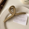 Large frosted cross clip [khaki]