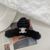 Shiny hair clip black