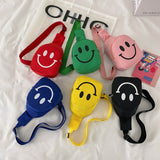 Children's chest bag 2022 new children's bag girl cute smiling face small satchel baby bag boy Messenger bag