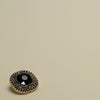 1# [square gold edge black diamond] / side length 17mm diagonal 18mm