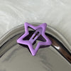 Solid color star bb clip-purple