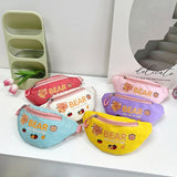 2023 spring and summer new children's bag cartoon cute baby waist bag nylon lightweight girl printed messenger bag chest bag