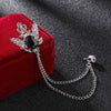 Silver black sapphire on chain