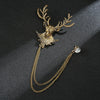 Golden bearded deer head