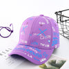 Graffiti alphabet baseball purple / adjustable head circumference (50-54) suitable for 3-12 years old