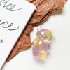 Gold foil bear stand - color contrast - transparent purple yellow
