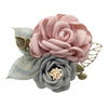 Korean pink flower brooch