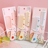 Su Di children's modeling comb girl cute strawberry pattern pointed tail comb female baby comb hair small comb set