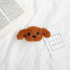 Plush teddy dog holder-brown