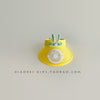 Rabbit ears-yellow [1077] with windproof rope / head circumference 49-54cm/reference age 2~12 years old - one size fits all