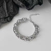 Diamond double layer bracelet
