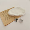 K-love heart chess stud earrings