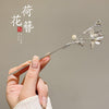 27#pearl lotus hairpin-silver
