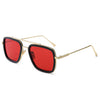 Gold frame black circle red film