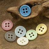 Colorful candy color children's shirt yellow powder green urea button baby baby sweater cardigan round button accessories