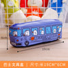 Canvas bus dark blue pencil case