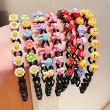 Children's cartoon headband little girl non-slip pressure hairpin cute baby broken hair finishing hair accessories girls braided hairband