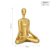 Golden yoga girl - cross-cross pose