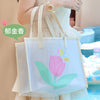 Thickened horizontal shoulder bag - tulip
