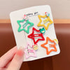 Star frog style hair clip 5 card pack