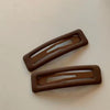 Frosted square bb clip - coffee color one