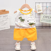 Small dinosaur vest yellow [cotton] / 80 recommended height 75cm