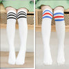 Black stripes on white background + red and blue on white background (2 pairs) / trumpet 1/5 years old [height 85-105cm]