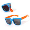 Folding square - blue frame fluorescent orange legs