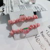 1#pink peach sausage ring-2pcs