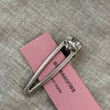 Silver hollow duckbill - rhinestone star