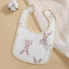 Bunny-u-shaped cotton bib