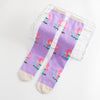 Lilac mermaid / one size socks length 40 3-12 years old