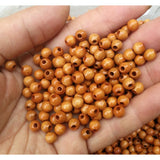 Peach wood beads crystal bracelet jewelry hand-beaded diameter 6MM baby brooch with beads diy wood loose beads