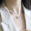 Sparkling moon necklace (detachable)