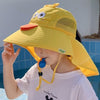 Yellow-shawl with large brim / one size fits all (3-12 years old)