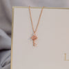 M1349【pink key necklace】