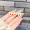 Three strawberry hearts
