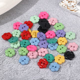 Plastic colorful flower buttons children's baby shirt sweater cardigan cartoon decorative buckle clothing accessories buckle