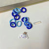 1# gradient blue towel ring - cinnamon dog material pack