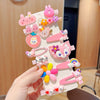 1# pink raccoon windmill hair clip-14 sets