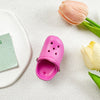Transparent bracket - hole shoes - rose red